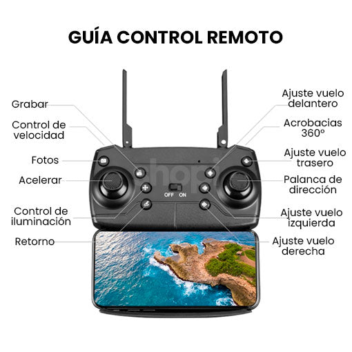 DRONE 😎😱 ¡Cámara de 1080p HD con transmisión Wifi!