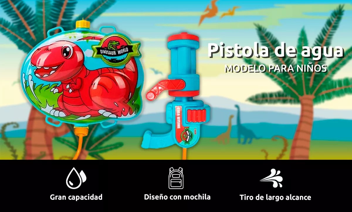 🤩Mochila con Pistola de Agua🔫🐳